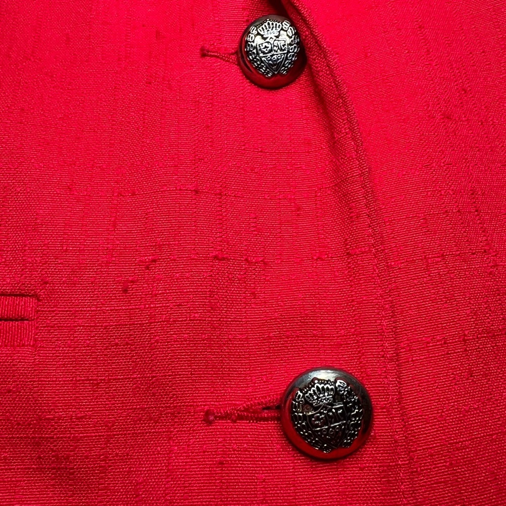 Vintage Prophecy by sag harbor Red Blazer with buttons - Picture 3 of 5